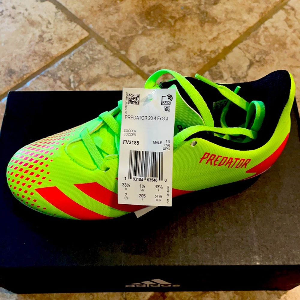 Adidas Soccer Cleats, Youth Size 2, Firm Ground